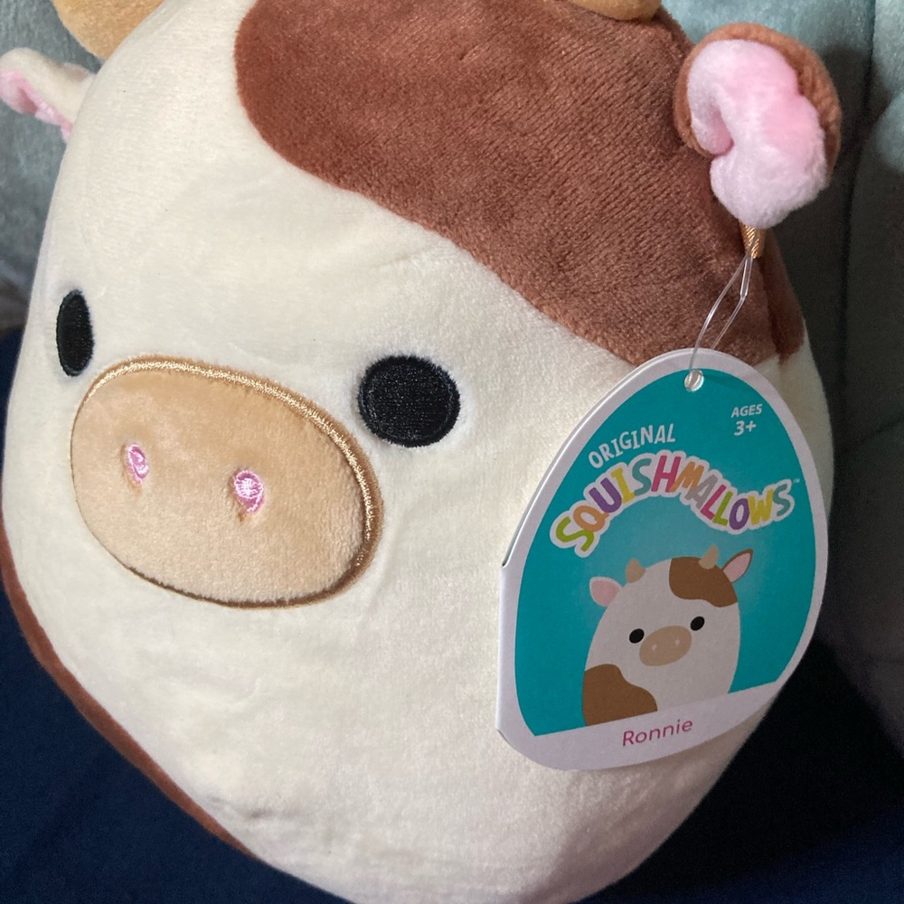 Squishmallows Ronnie the Cow Plush - Brown and Cream